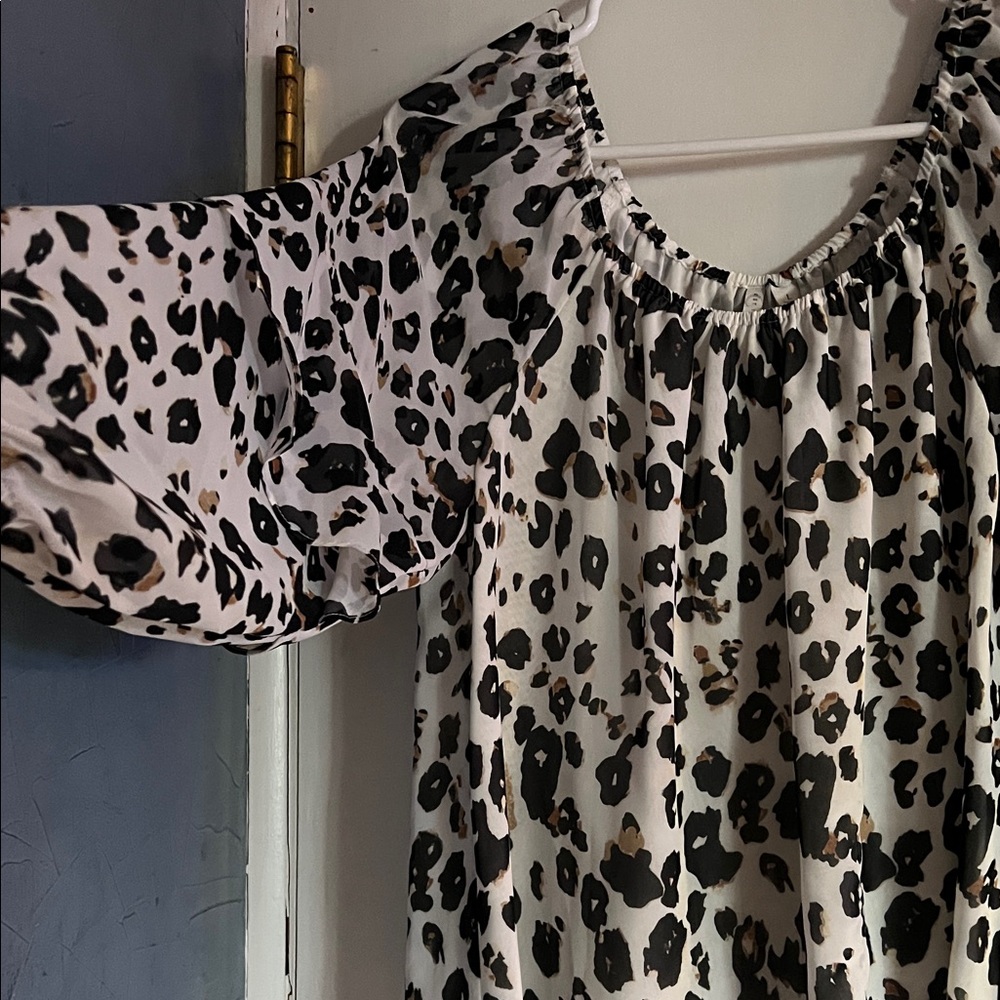 Leopard Print Women's Blouse